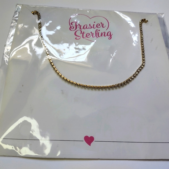Frasier Sterling Pave Adjustable Choker Necklace - Picture 1 of 3